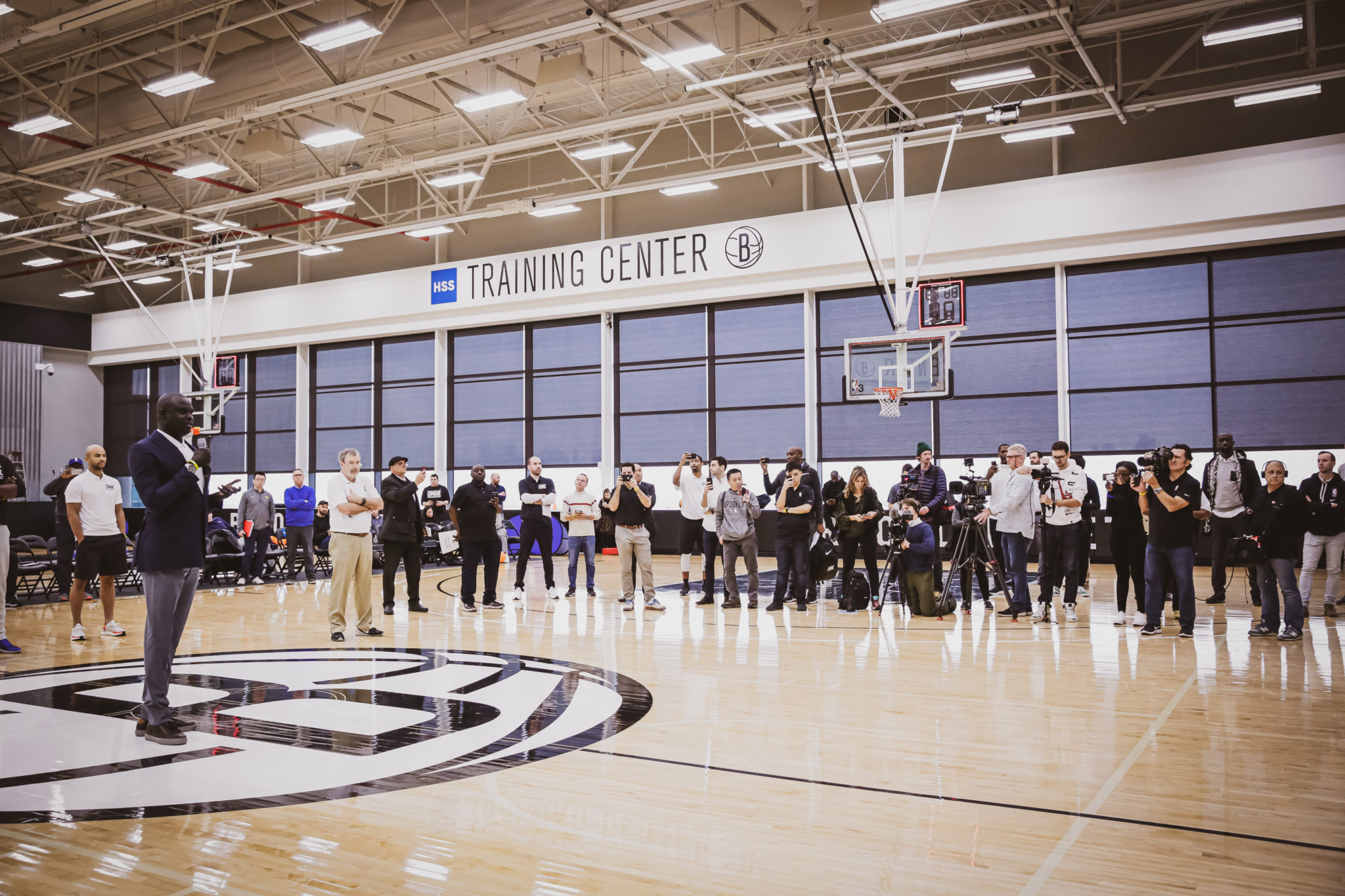 Brooklyn NY -December 4: Basketball Africa League Combine at the Brooklyn Nets HSS Training Center on December 4, 2019 in Brooklyn, New York. NOTE TO USER: User expressly acknowledges and agrees that, by downloading and/or using this photograph, user is consenting to the terms and conditions of the Getty Images License Agreement.  Mandatory Copyright Notice: Copyright 2019 NBAE (Photo by Steven Freeman/NBAE via Getty Images)