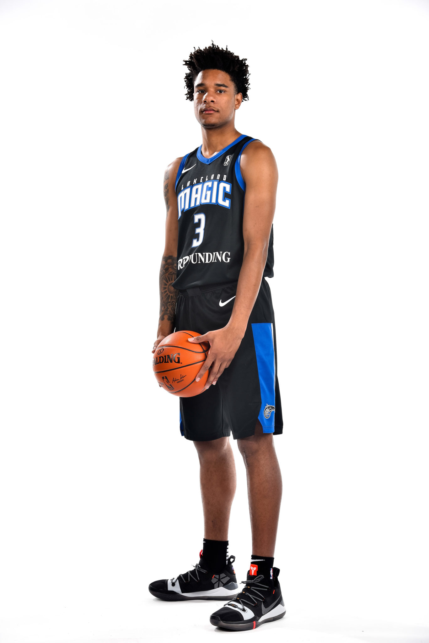 ORLANDO, FL - NOVEMBER 4: Chuma Okeke #3 of the Lakeland Magic pose for a portrait during G League Media Day on November 4, 2019 at HAUS 820 in Lakeland, Florida. NOTE TO USER: User expressly acknowledges and agrees that, by downloading and or using this photograph, User is consenting to the terms and conditions of the Getty Images License Agreement. Mandatory Copyright Notice: Copyright 2019 NBAE (Photo by Fernando Medina/NBAE via Getty Images)