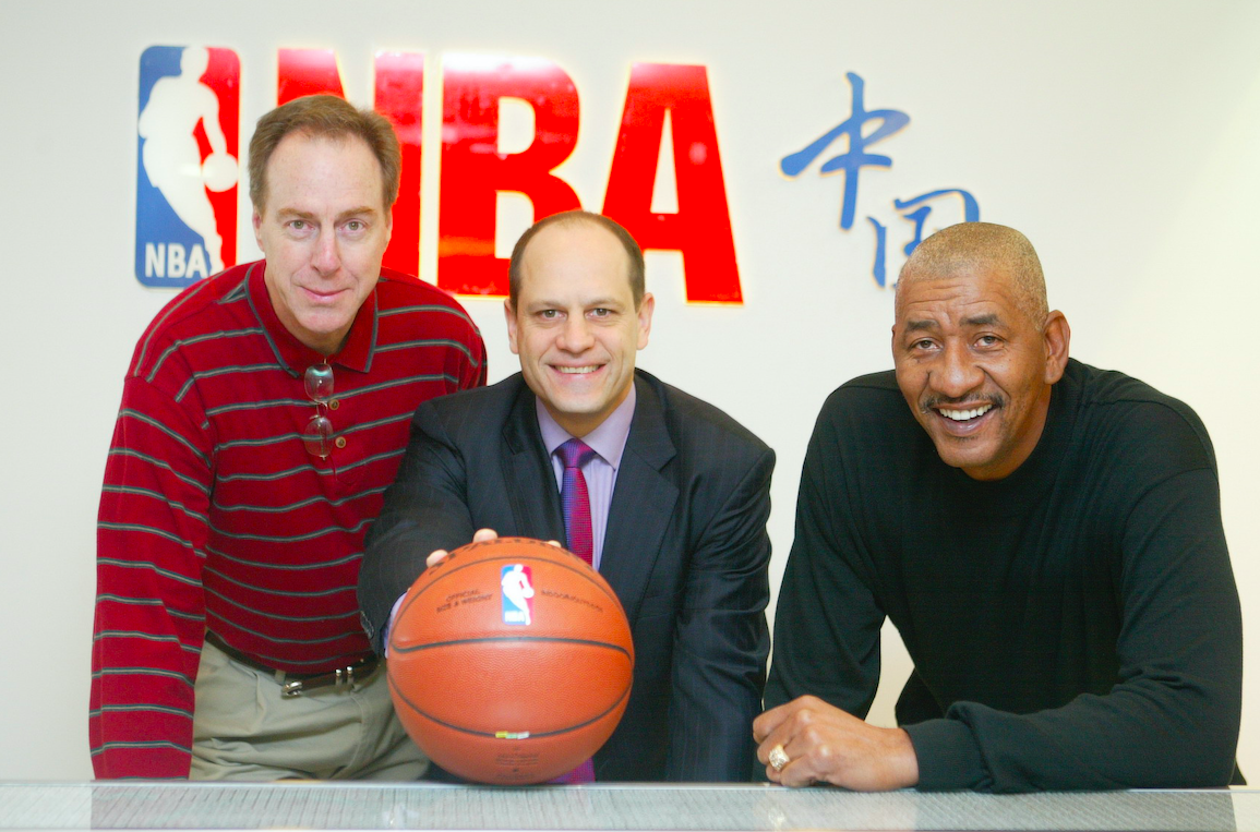 Mark Fischer George Gervin Dave Cowens NBA China Mark Fischer George Gervin Dave Cowens NBA China